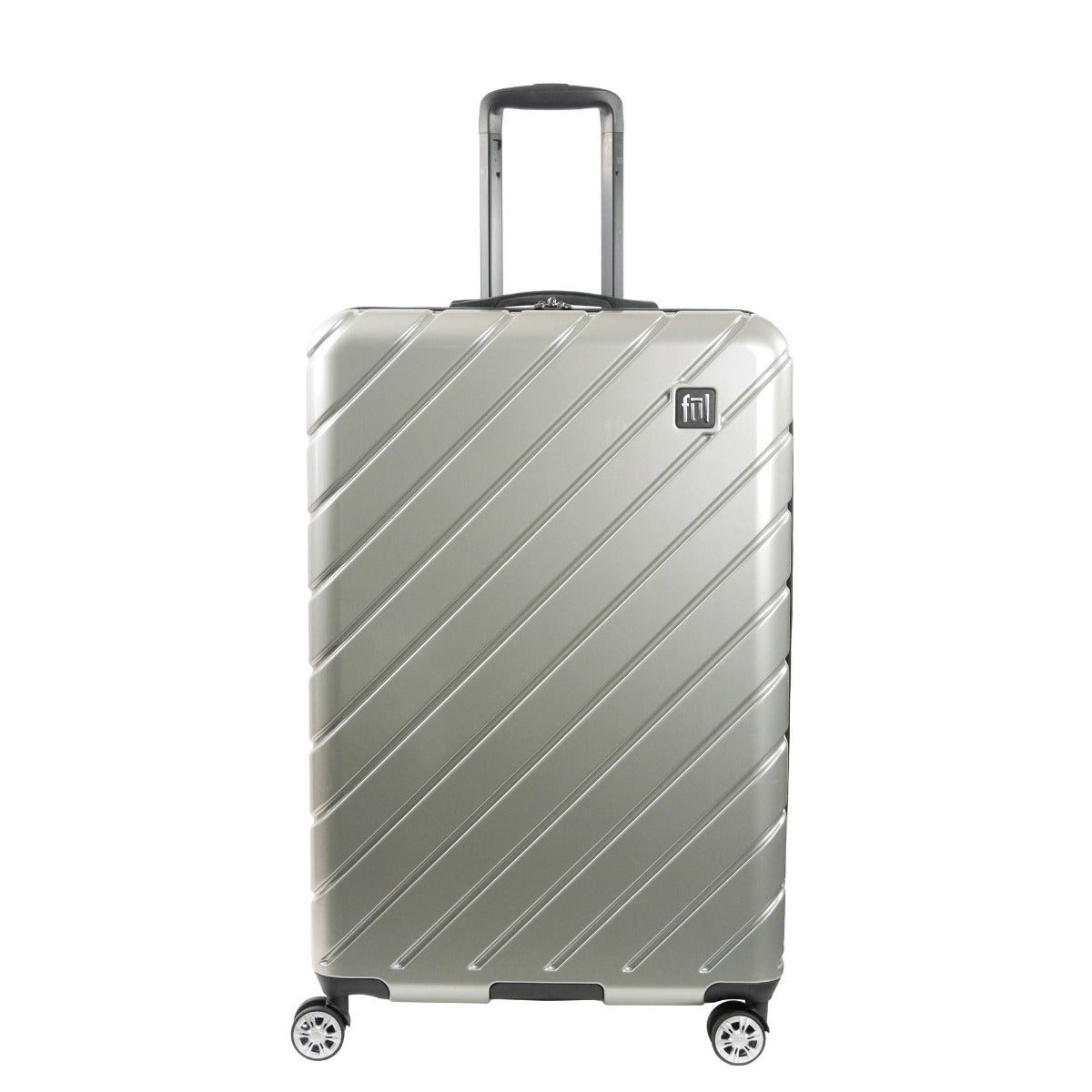 Velocity 31 inch Hardside Spinner Checked Luggage Suitcase Silver