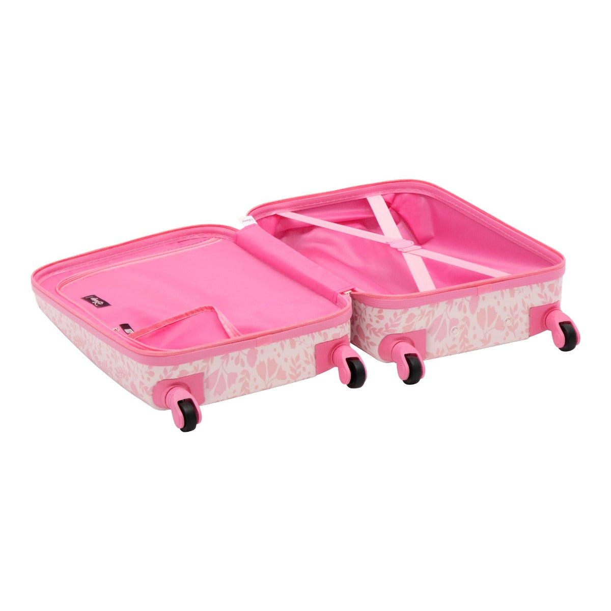 Disney Ful Minnie Mouse Floral Pink Hardside Spinner Luggage - 20.5 inch Kids Carry On Rolling Suitcase