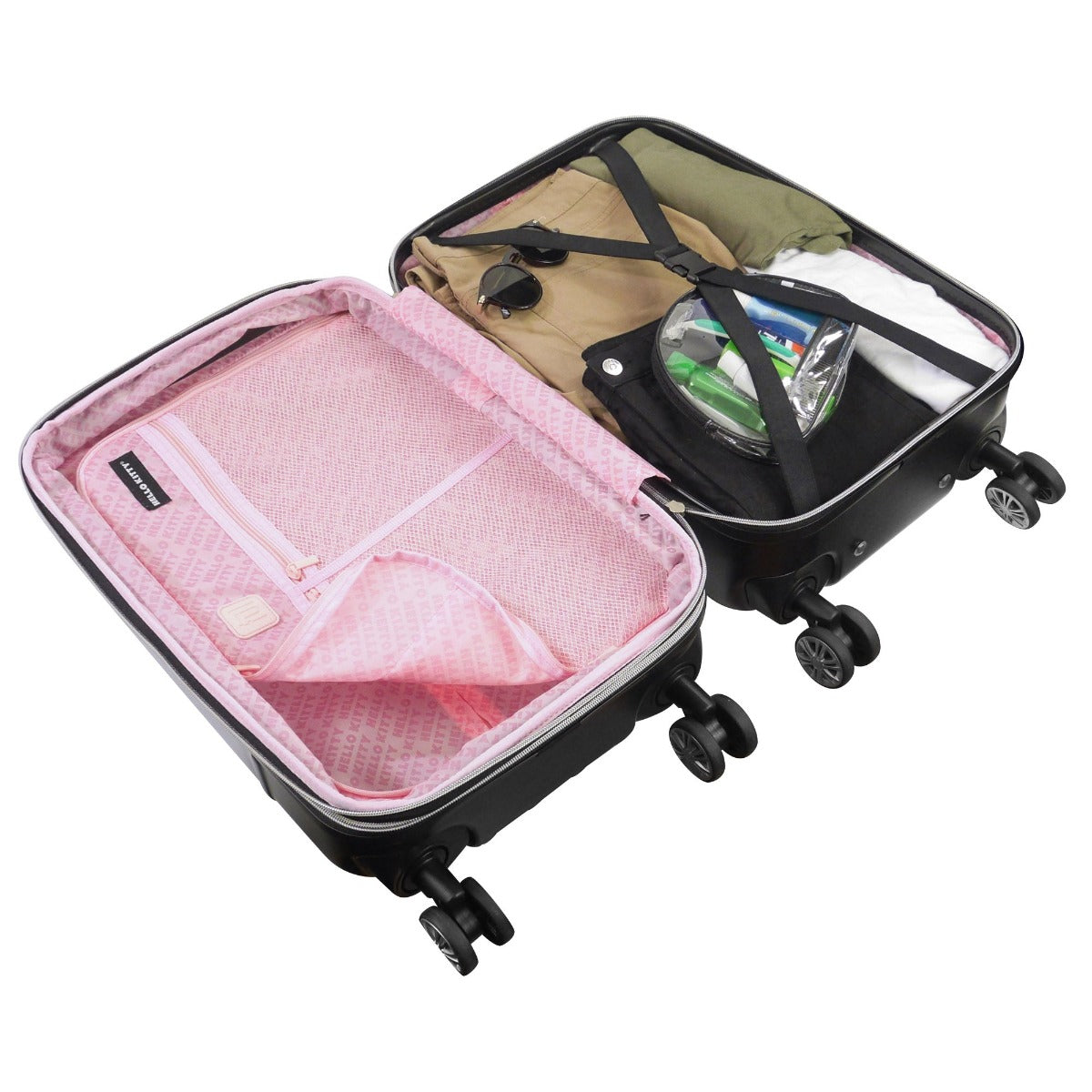 Hello Kitty x Ful 21" hard-sided spinner rolling carry-on luggage suitcase black